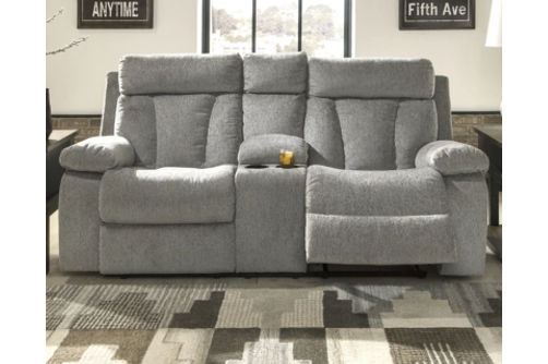 Signature Design by Ashley Mitchiner Reclining Loveseat and Recliner-Fog