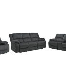 Signature Design by Ashley Draycoll Reclining Sofa, Loveseat and Recliner-Slat