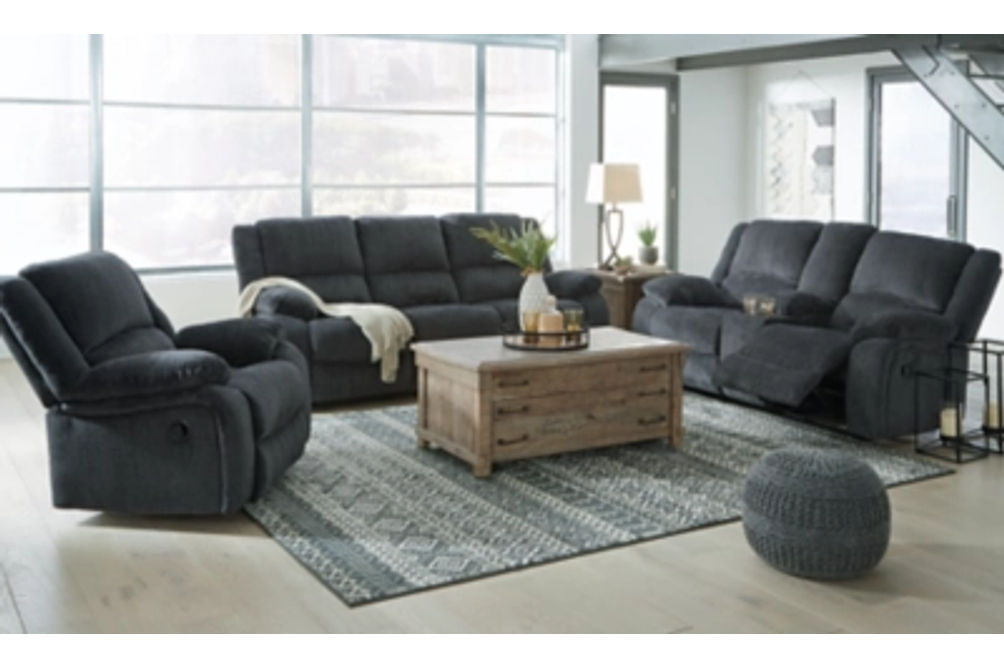 Signature Design by Ashley Draycoll Reclining Sofa, Loveseat and Recliner-Slat