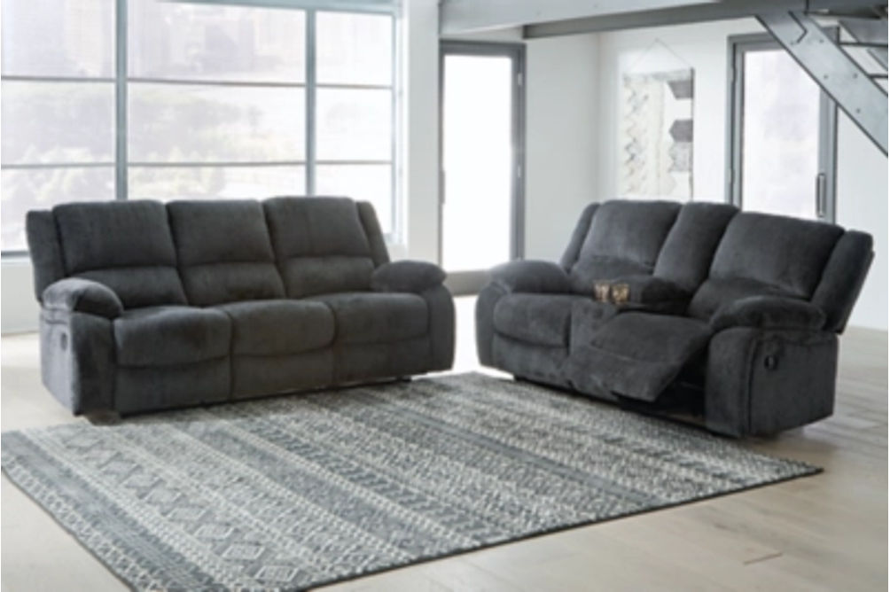 Signature Design by Ashley Draycoll Reclining Sofa and Loveseat-Slate