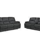 Signature Design by Ashley Draycoll Reclining Sofa and Loveseat-Slate