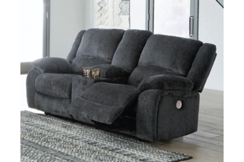 Signature Design by Ashley Draycoll Power Reclining Sofa and Loveseat-Slate