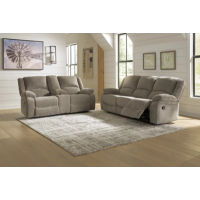 Signature Design by Ashley Draycoll Reclining Sofa and Loveseat-Pewter