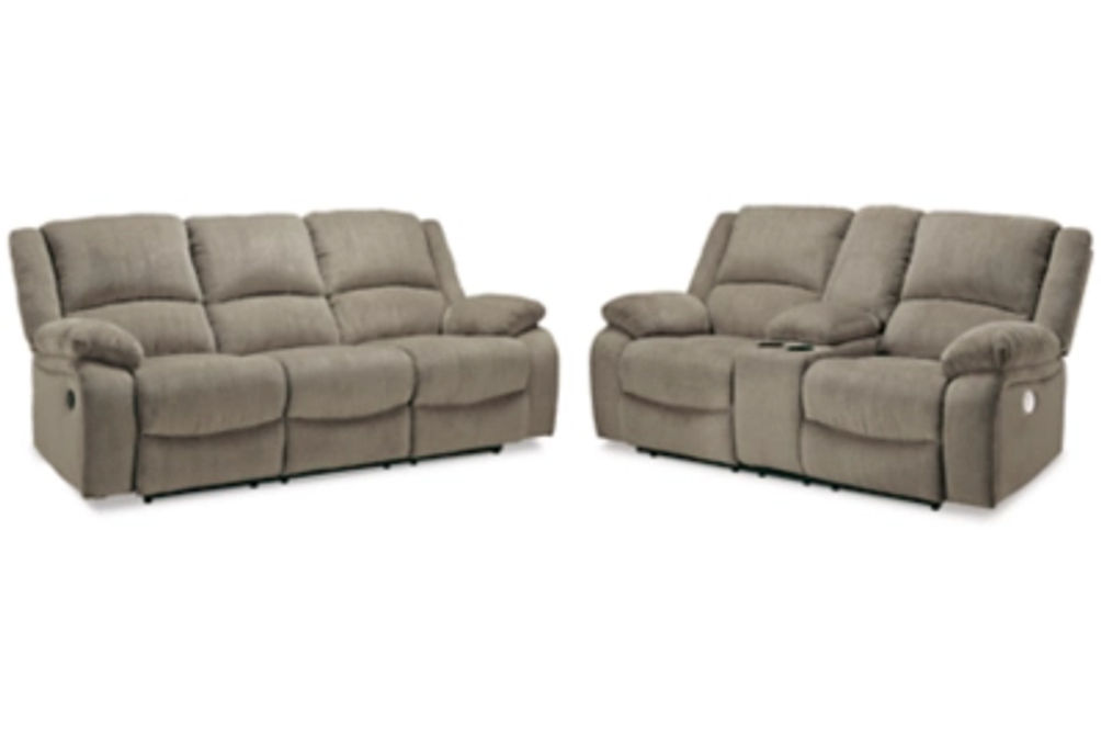 Signature Design by Ashley Draycoll Reclining Sofa and Power Reclining Loveseat