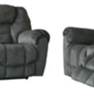 Signature Design by Ashley Capehorn Reclining Sofa and Loveseat-Granite