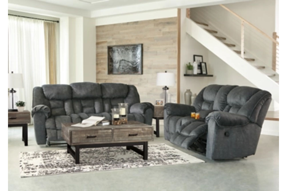 Signature Design by Ashley Capehorn Reclining Sofa and Loveseat-Granite