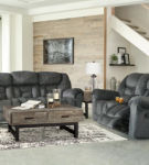 Signature Design by Ashley Capehorn Reclining Sofa and Loveseat-Granite