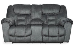 Signature Design by Ashley Capehorn Reclining Loveseat and 2 Recliners-Granite