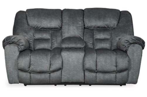 Signature Design by Ashley Capehorn Reclining Sofa and Loveseat-Granite