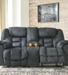 Signature Design by Ashley Capehorn Reclining Loveseat and 2 Recliners-Granite