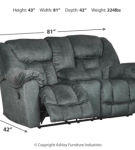 Signature Design by Ashley Capehorn Reclining Loveseat and 2 Recliners-Granite