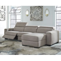 Signature Design by Ashley Mabton 3-Piece Power Reclining Sectional-Gray