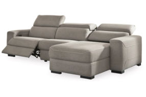 Signature Design by Ashley Mabton 3-Piece Power Reclining Sectional-Gray