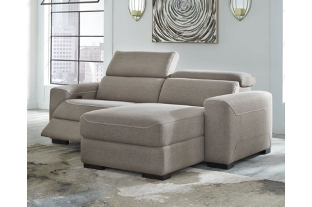 Signature Design by Ashley Mabton 2-Piece Power Reclining Sectional with Chaise