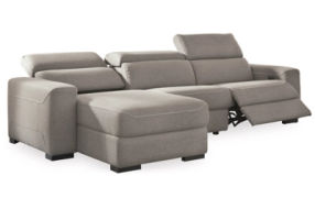 Signature Design by Ashley Mabton 3-Piece Power Reclining Sectional-Gray