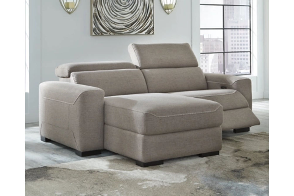 Signature Design by Ashley Mabton 2-Piece Power Reclining Sectional with Chaise
