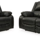 Signature Design by Ashley Calderwell Reclining Sofa and Loveseat-Black