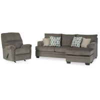 Signature Design by Ashley Dorsten Sofa Chaise and Recliner-Slate