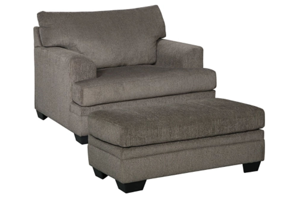 Signature Design by Ashley Dorsten Oversized Chair and Ottoman-Slate