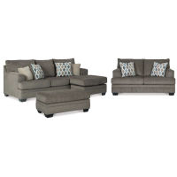 Signature Design by Ashley Dorsten Sofa Chaise, Loveseat, and Ottoman-Slate