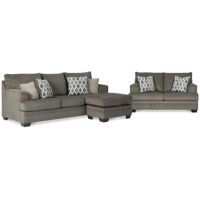 Signature Design by Ashley Dorsten Sofa Chaise and Loveseat-Slate