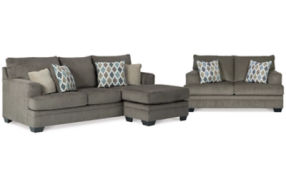 Signature Design by Ashley Dorsten Sofa Chaise and Loveseat-Slate