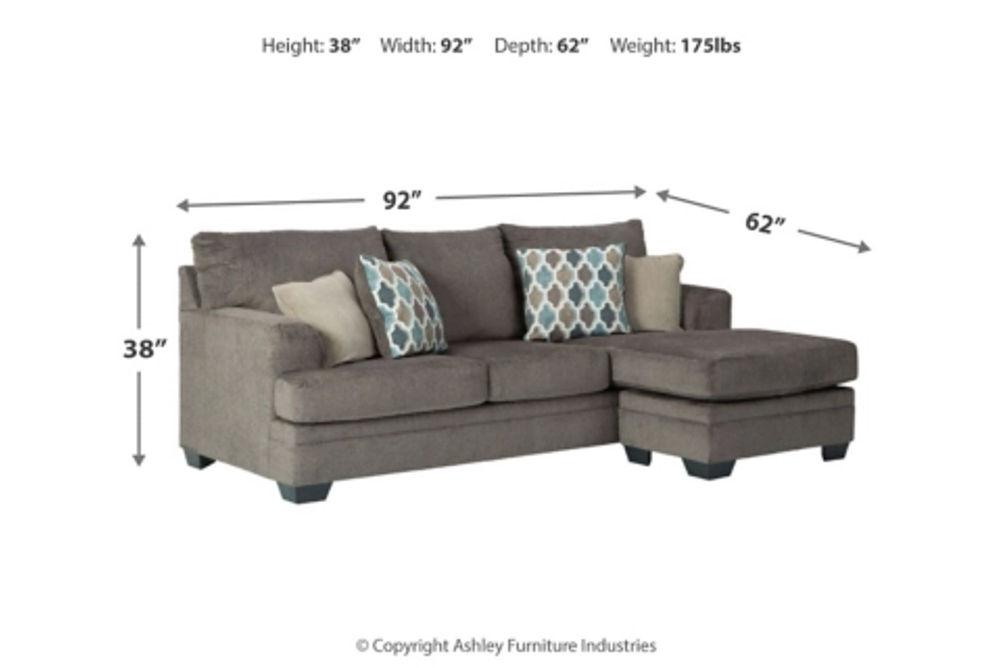 Signature Design by Ashley Dorsten Sofa Chaise, Loveseat, and Ottoman-Slate