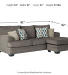 Signature Design by Ashley Dorsten Sofa Chaise, Loveseat, and Ottoman-Slate