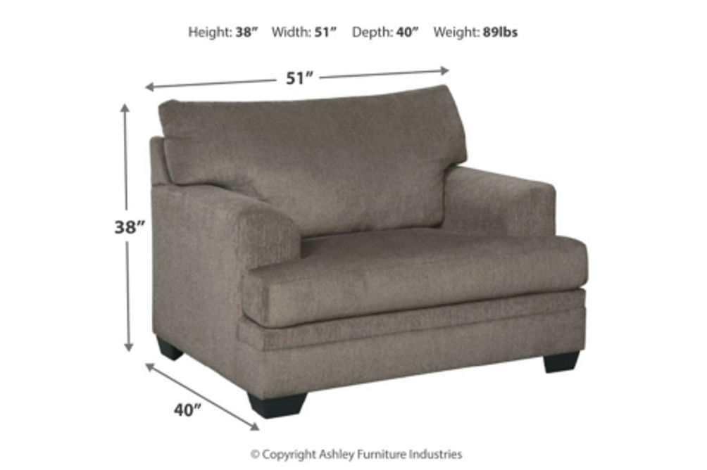 Signature Design by Ashley Dorsten Oversized Chair and Ottoman-Slate