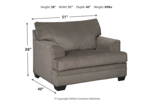 Signature Design by Ashley Dorsten Oversized Chair and Ottoman-Slate