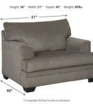 Signature Design by Ashley Dorsten Oversized Chair and Ottoman-Slate