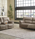 Benchcraft Cavalcade Power Reclining Sofa and Loveseat-Slate