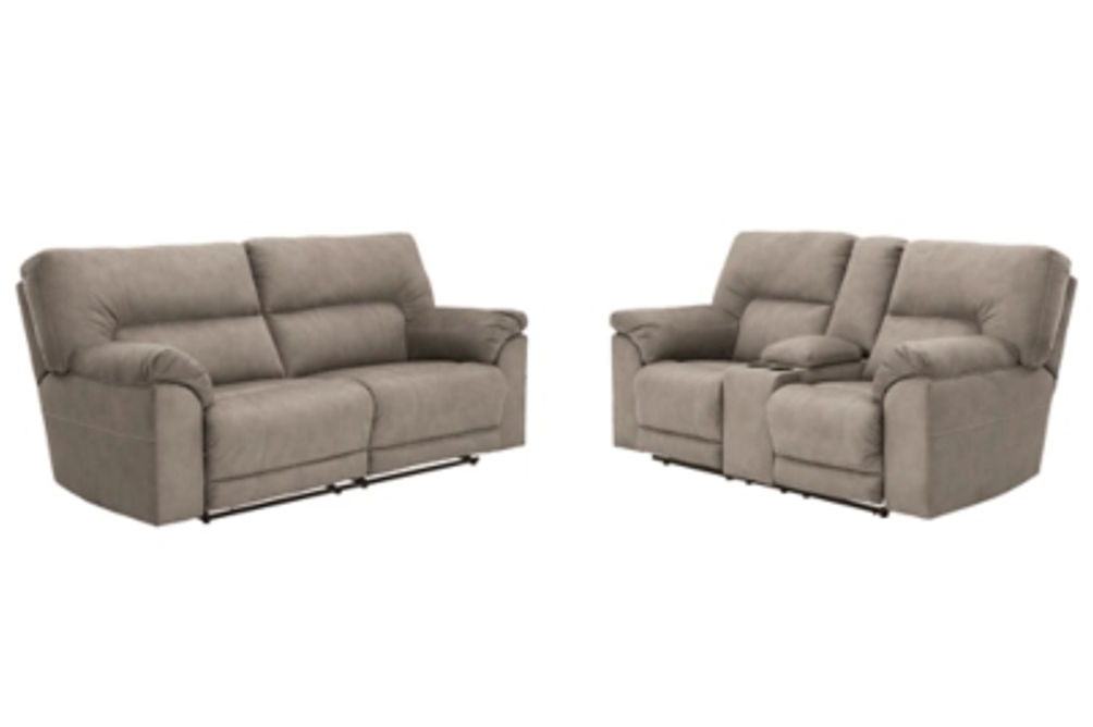 Benchcraft Cavalcade Reclining Sofa and Loveseat-Slate