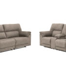 Benchcraft Cavalcade Reclining Sofa and Loveseat-Slate