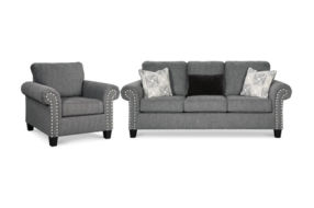 Benchcraft Agleno Sofa and Chair-Charcoal