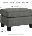 Benchcraft Agleno Chair and Ottoman-Charcoal
