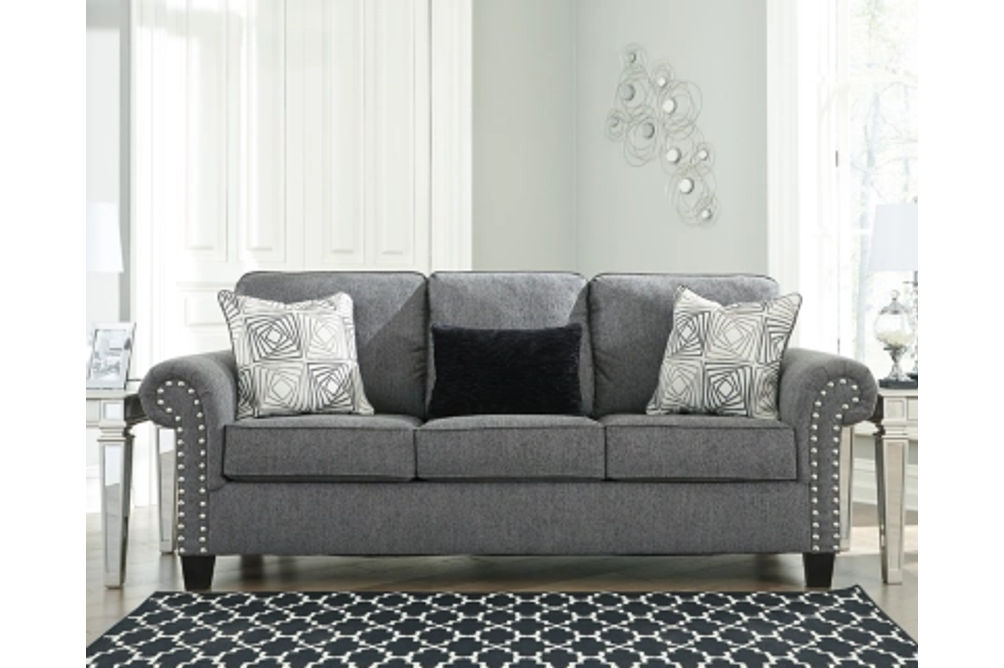 Benchcraft Agleno Sofa, Loveseat and Chair-Charcoal