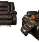 Signature Design by Ashley Vacherie Reclining Sofa and Loveseat-Chocolate