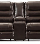 Signature Design by Ashley Vacherie Reclining Sofa and Loveseat-Chocolate