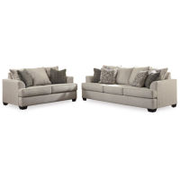 Signature Design by Ashley Velletri Sofa and Loveseat-Pewter