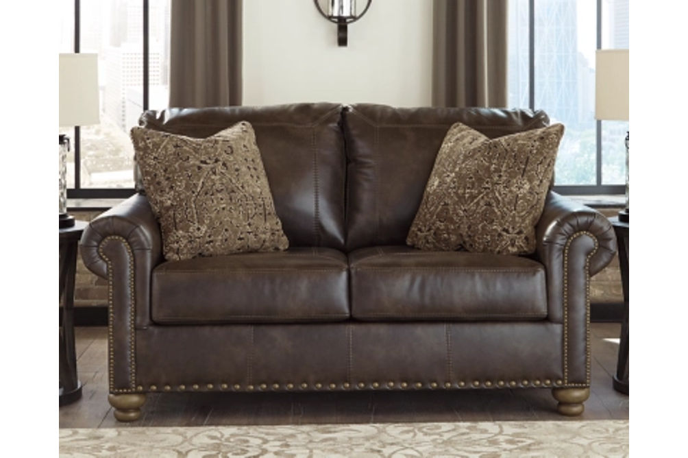 Signature Design by Ashley Nicorvo Loveseat, Chair, and Ottoman-Coffee