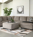 Signature Design by Ashley Ballinasloe 3-Piece Sectional and Ottoman-Platinum