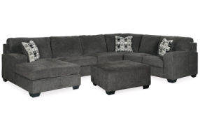 Signature Design by Ashley Ballinasloe 3-Piece Sectional and Ottoman-Smoke