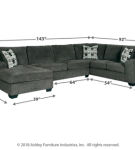 Signature Design by Ashley Ballinasloe 3-Piece Sectional and Ottoman-Smoke