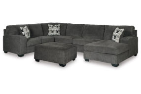 Signature Design by Ashley Ballinasloe 3-Piece Sectional and Ottoman-Smoke