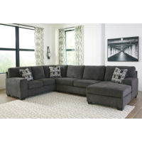 Signature Design by Ashley Ballinasloe 3-Piece Sectional and Ottoman-Smoke