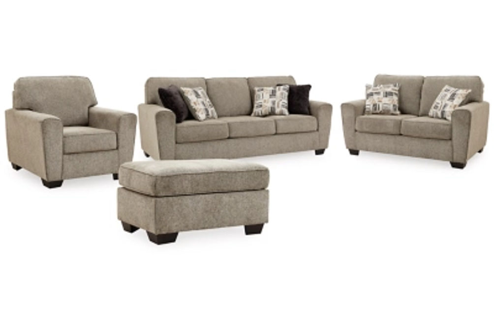 Benchcraft McCluer Sofa, Loveseat, Chair and Ottoman-Mocha