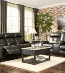 Signature Design by Ashley Kempten Reclining Sofa and Loveseat-Black