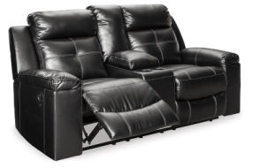 Signature Design by Ashley Kempten Reclining Sofa and Loveseat-Black