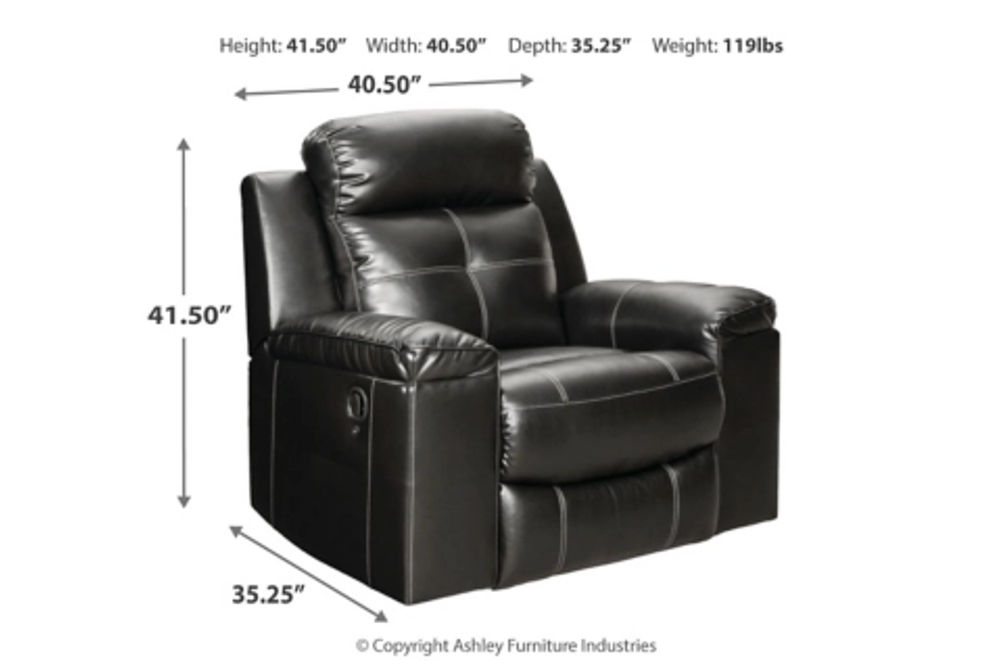 Signature Design by Ashley Kempten Recliner-Black